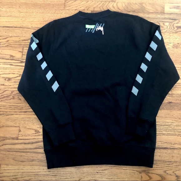 Rare black Stussy Surf crewneck Sweater Small Nwot - Picture 4 of 5